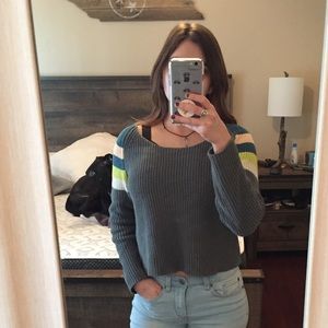 BDG Colorblock Cropped Sweater size S